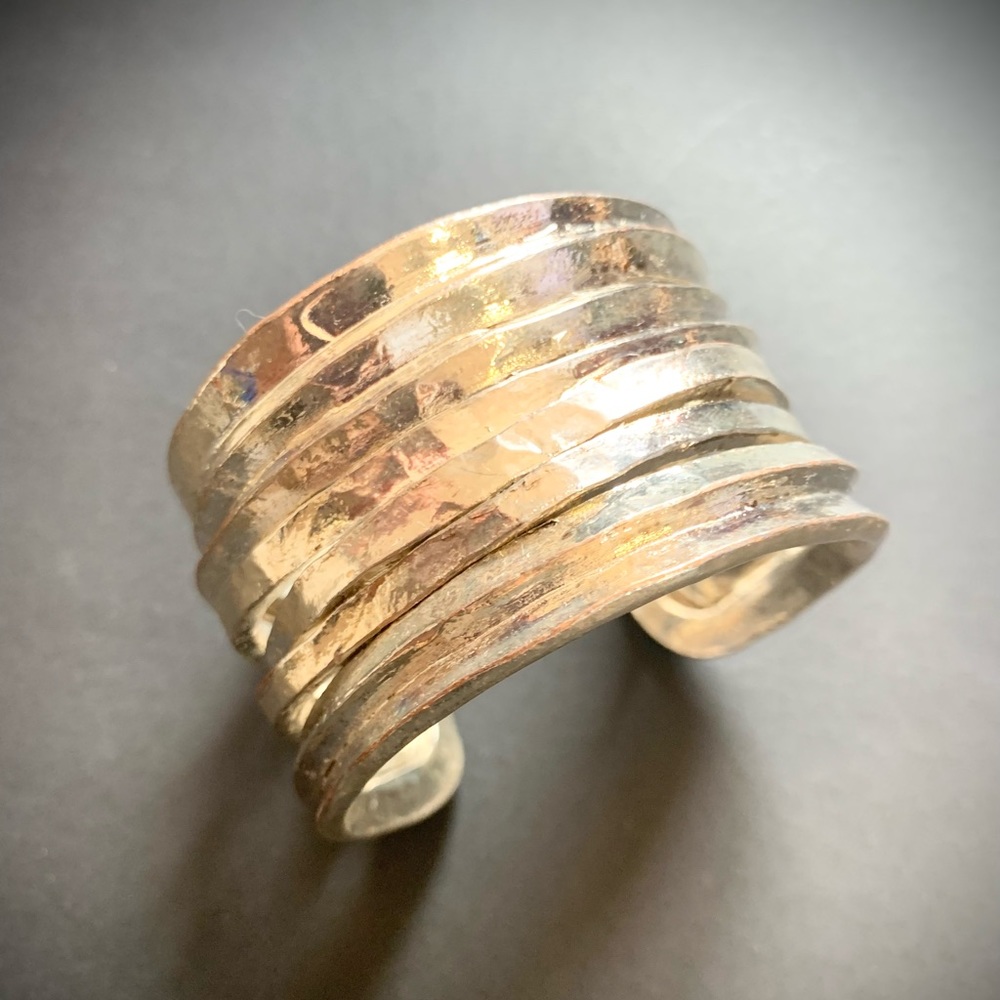 Cecile Jeanne silver tone cuff